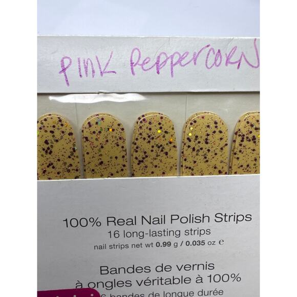 NWT Color Street "Pink Peppercorn" Clear Pink Holographic Glitter Nail Strips - Picture 1 of 4